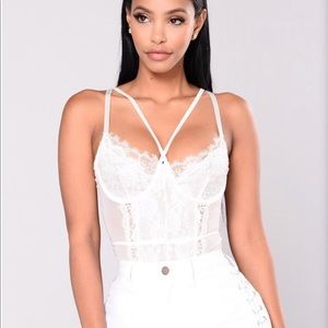 Somebody To Love Lace Teddy - White